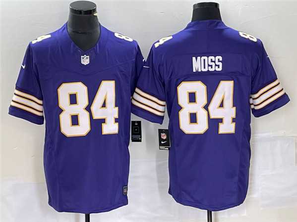 Men%27s Minnesota Vikings #84 Randy Moss Purple 2023 F.U.S.E. Vapor Untouchable Limited Stitched Jersey